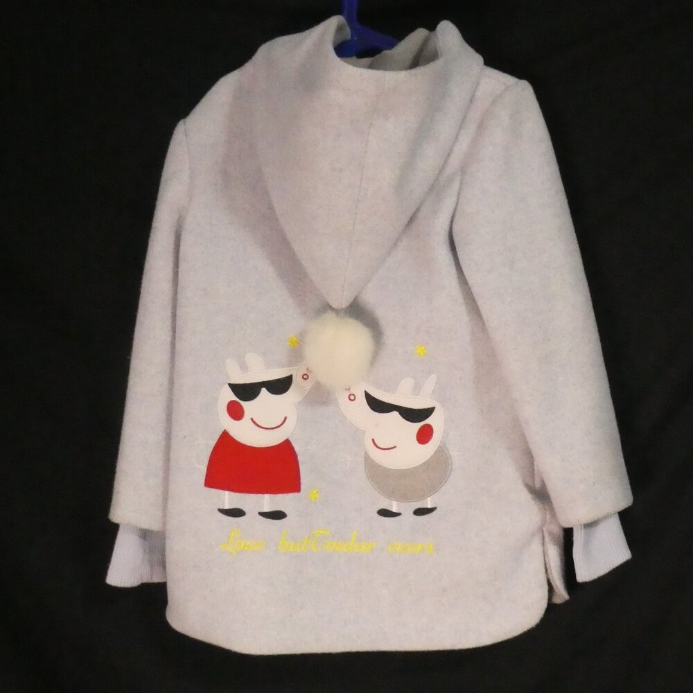 Y.B. SHI | 120/64 (approx ages 5-6 years) | Children's Grey Hooded Coat